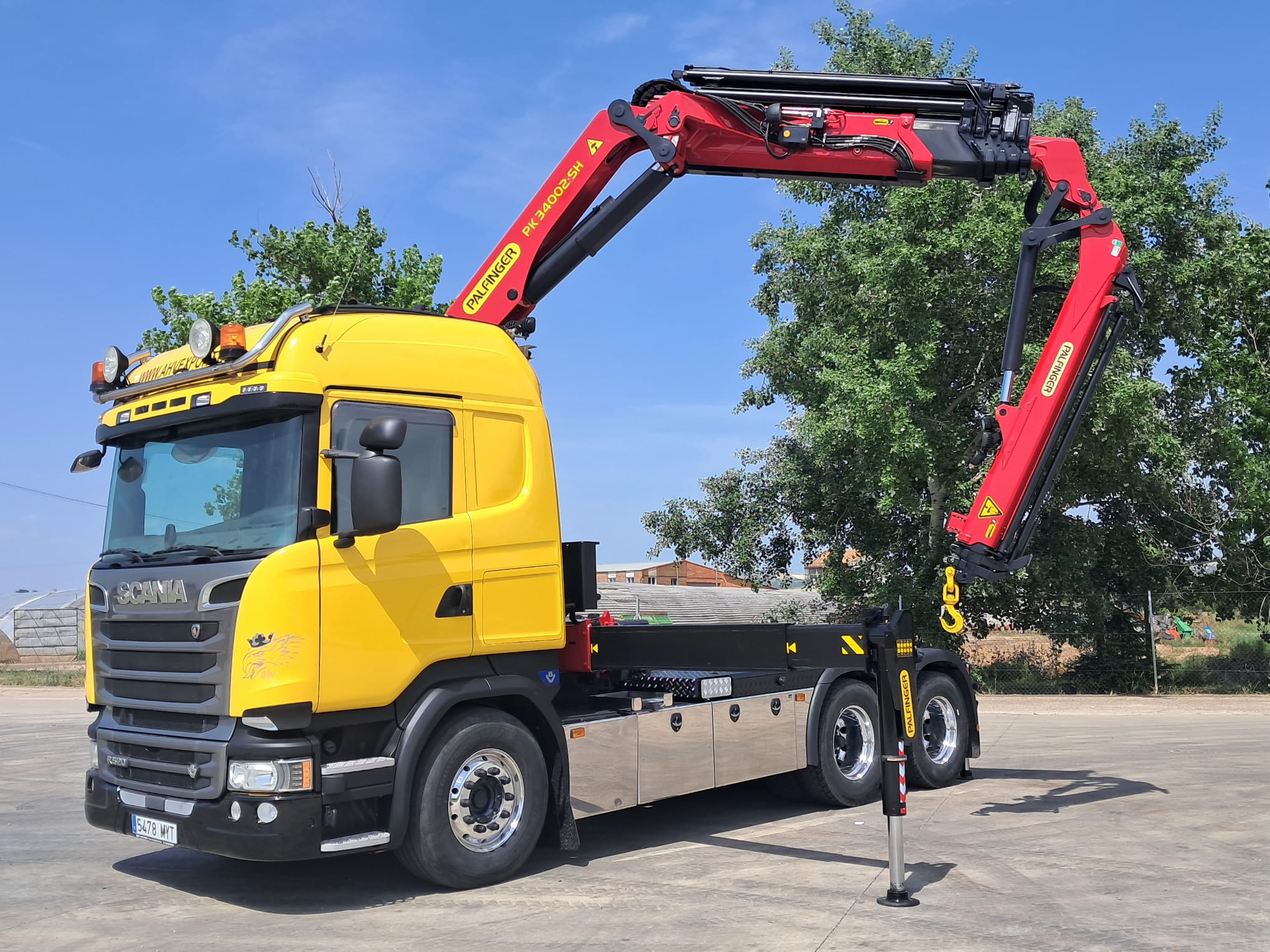SCANIA 540 6×4 PALFINGER PK 34002 + JIB