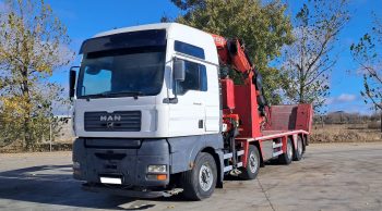 Man 530 Fassi 450 + JIB Portamaquinaria 8×4
